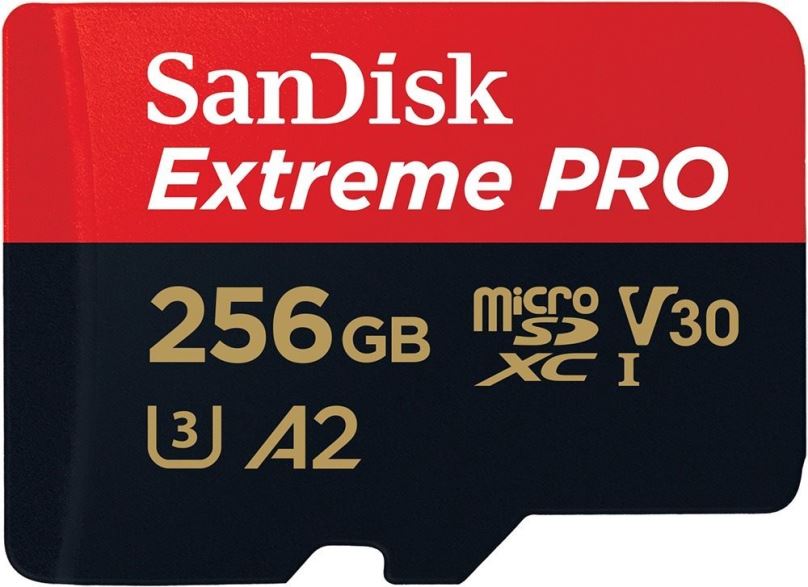 Paměťová karta SanDisk microSDXC 256GB Extreme PRO + Rescue PRO Deluxe + SD adaptér