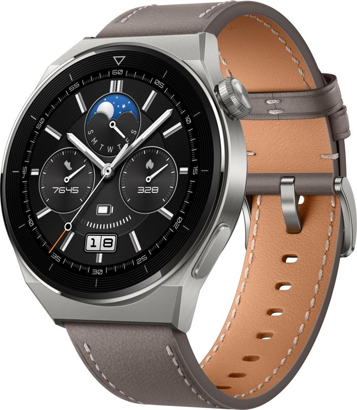 Chytré hodinky Huawei Watch GT 3 Pro 46 mm Gray Leather