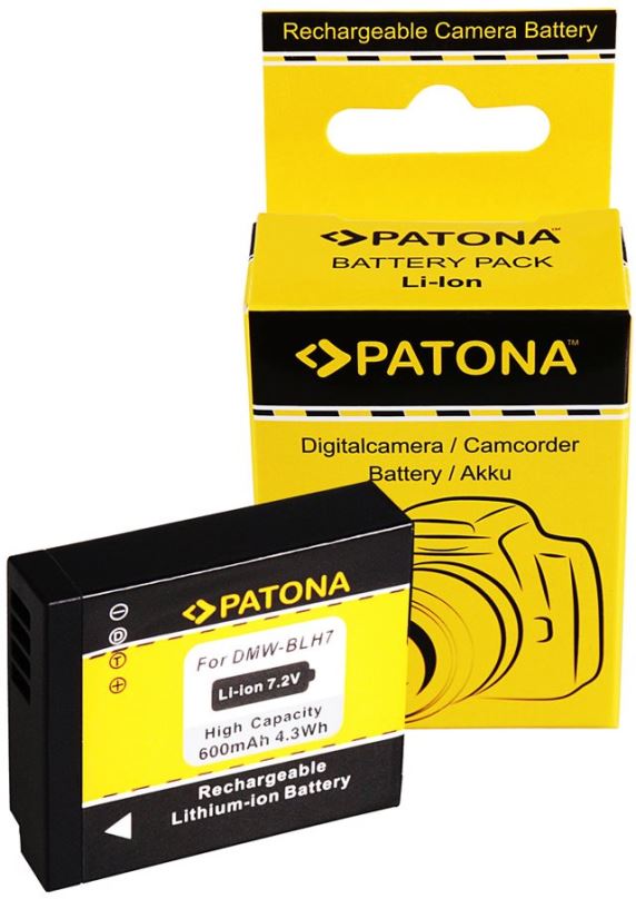 Baterie pro fotoaparát PATONA pro Panasonic DMW-BLH7E 600mAh Li-Ion