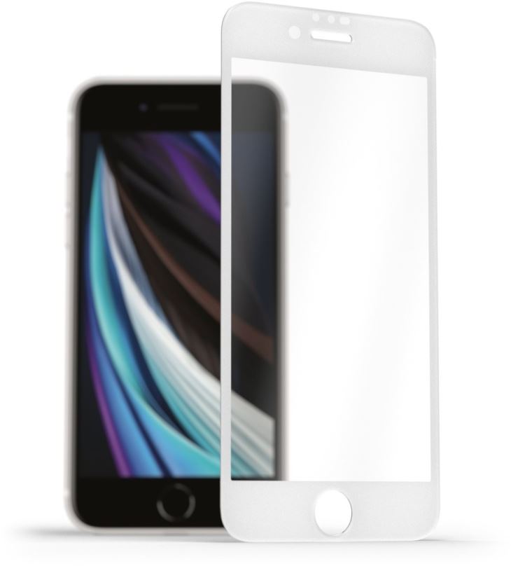 Ochranné sklo AlzaGuard 2.5D FullCover Glass Protector pro iPhone 7 / 8 / SE 2020 / SE 2022 bílé