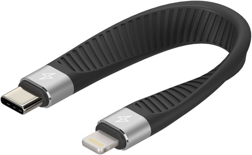 Datový kabel AlzaPower FlexCore USB-C na Lightning MFi černá