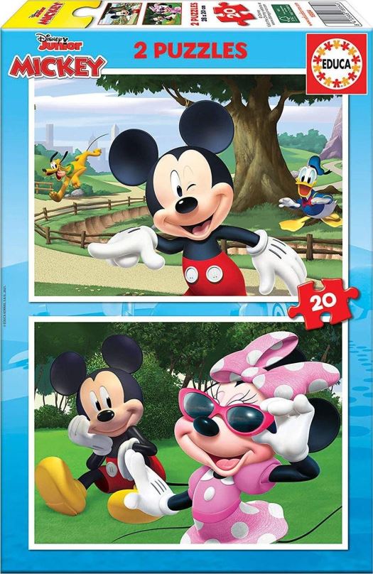 Puzzle Educa Puzzle Mickey a přátelé 2x20 dílků