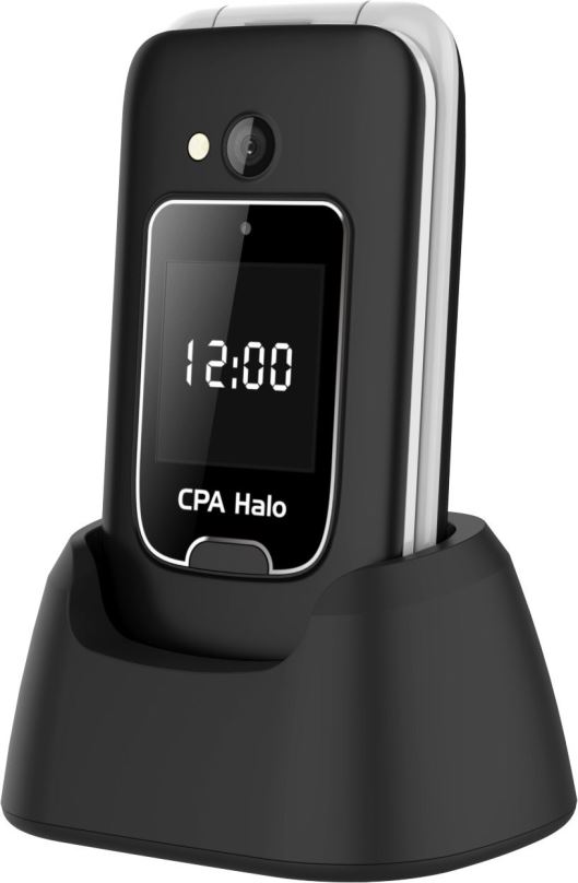 Mobilní telefon CPA Halo 25 Senior černý s nabíjecím stojánkem