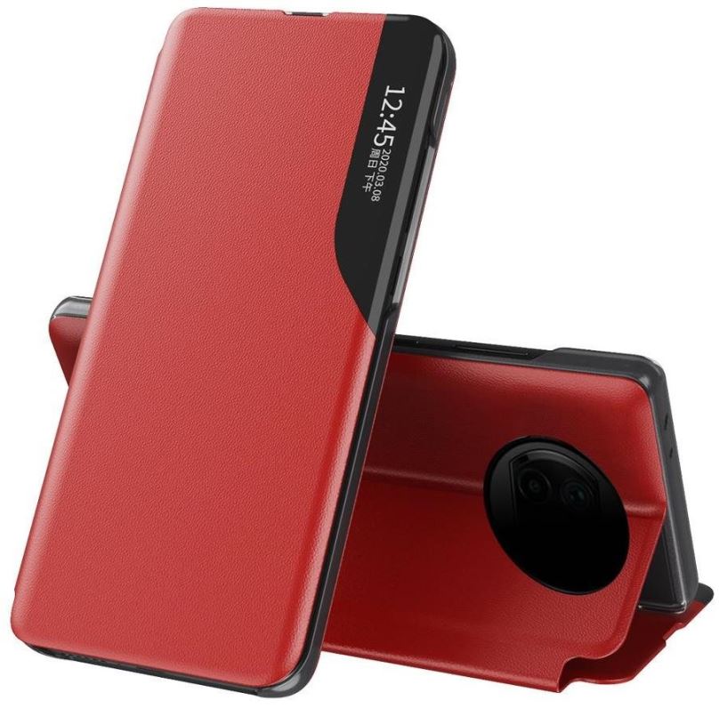 Pouzdro na mobil Eco Leather View knížkové pouzdro na Xiaomi Redmi Note 9T 5G, červené