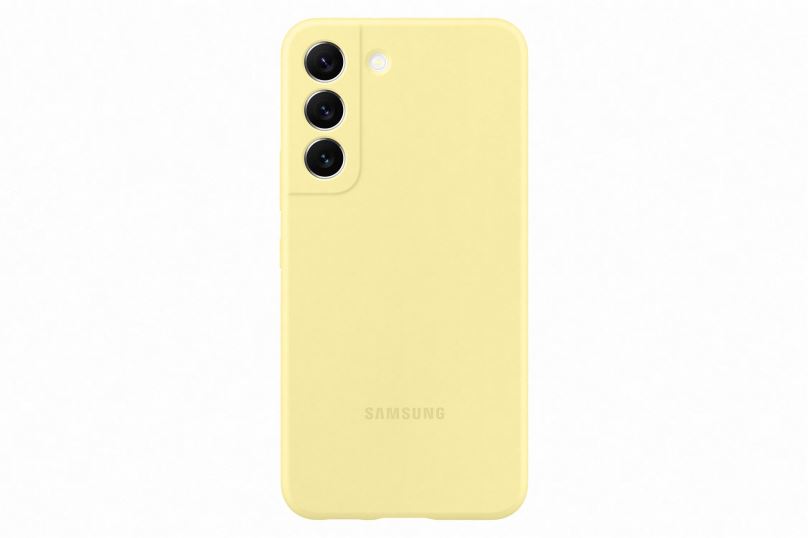 Kryt na mobil Samsung Galaxy S22 5G Silikonový zadní kryt žlutý