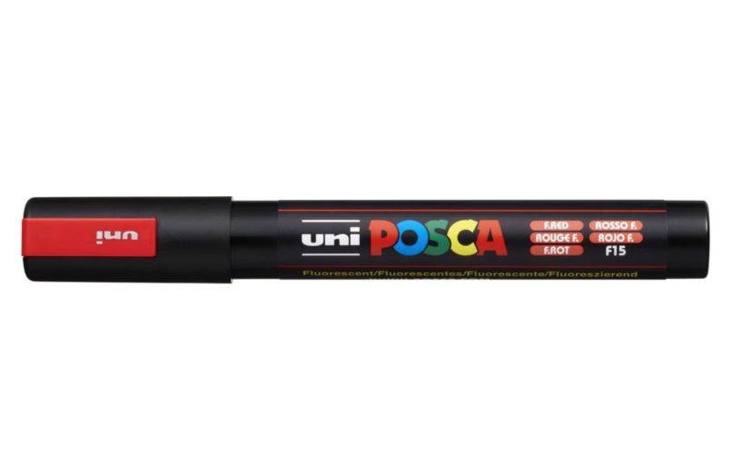 POSCA akrylový popisovač PC-5M, 2,5 mm Barva: Fluo - červený