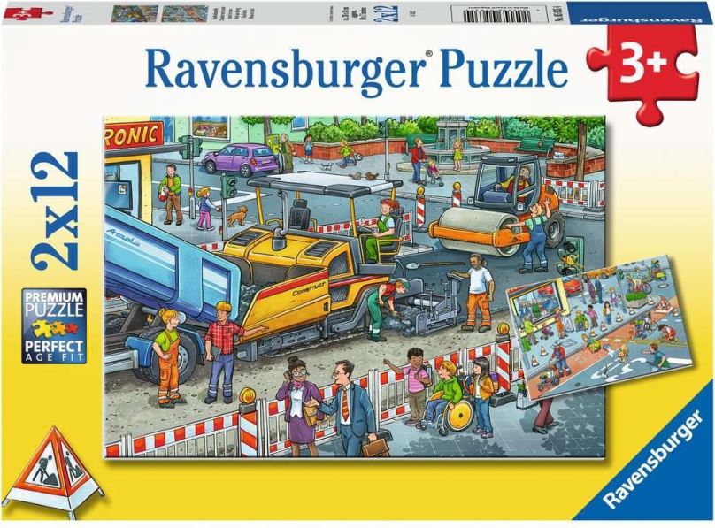 RAVENSBURGER Puzzle Stavební práce 2x12 dílků