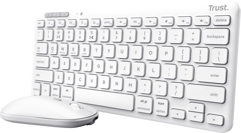 Set klávesnice a myši Trust Lyra Compact Set ECO - US, bílá