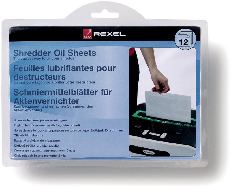 Olejový papír REXEL olejové obálky ke skartovačům - balení 12 ks