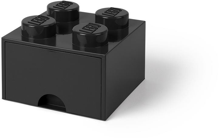 Úložný box LEGO Úložný box 4 s šuplíkem - černá