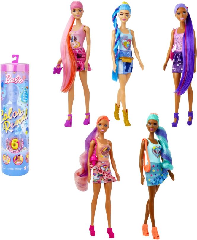 Panenka Barbie Color Reveal Barbie totální denim