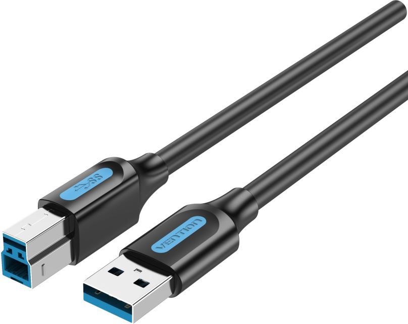 Datový kabel Vention USB 3.0 Male to USB-B Male Printer Cable 1M Black PVC Type