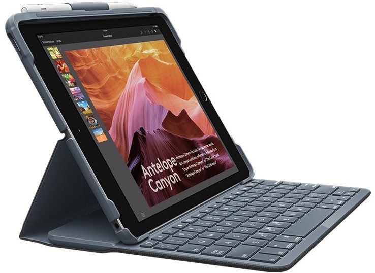 Pouzdro na tablet s klávesnicí Logitech Slim Folio pro iPad (7., 8. a 9. Gen) - UK