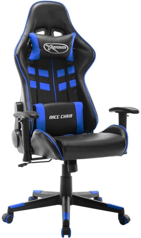 Herní židle SHUMEE Herní židle černá a modrá umělá kůže , 20502