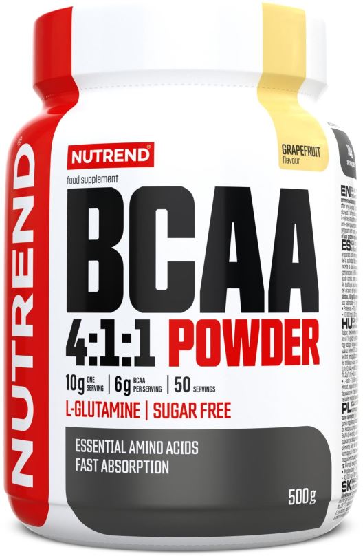Aminokyseliny Nutrend BCAA 4:1:1 POWDER, 500 g, grep