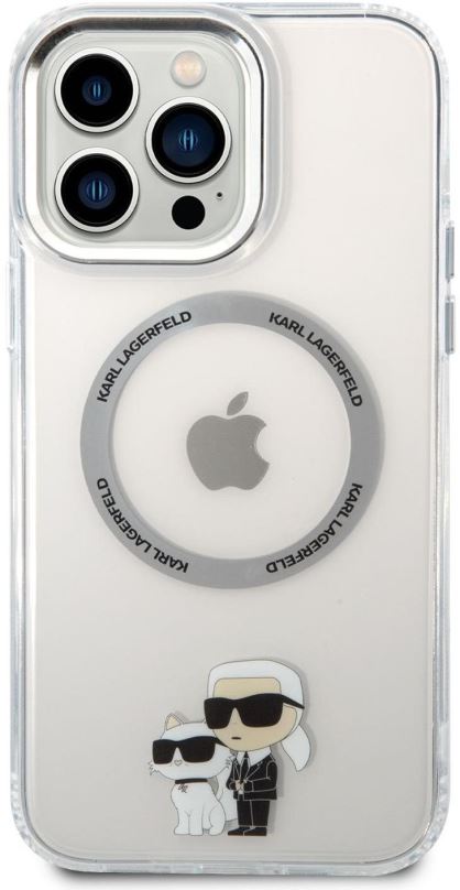 Kryt na mobil Karl Lagerfeld IML Karl and Choupette NFT MagSafe Zadní Kryt pro iPhone 13 Pro Max Transparent