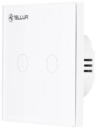 Spínač Tellur WiFi Smart Spínač, 2 porty, 1800 W, 10 A., bílý