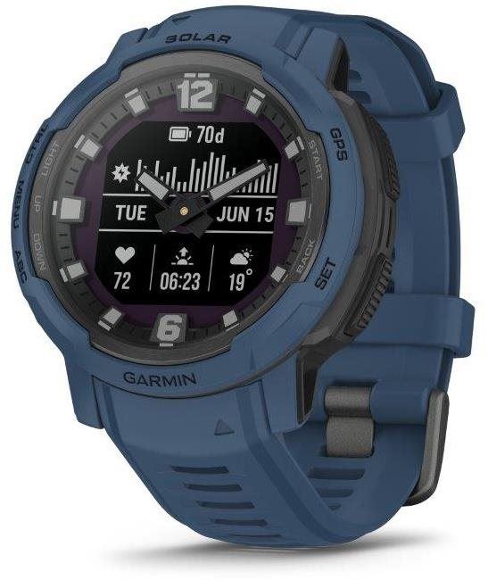 Chytré hodinky Garmin Instinct Crossover Solar Tidal Blue