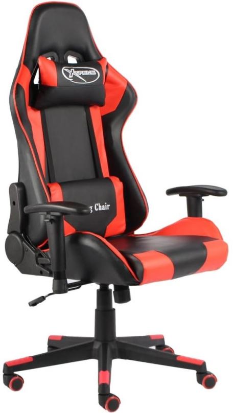 Herní židle SHUMEE Otočná herní židle červená PVC, 20491