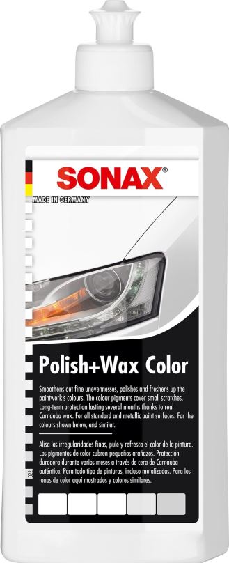 Vosk na auto SONAX Polish & Wax COLOR bílá, 500ml