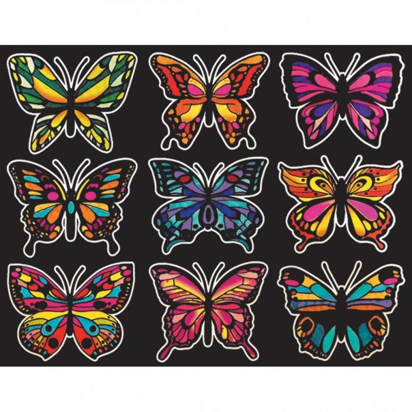 Omalovánky Colorvelvet Sametový obrázek Motýli
