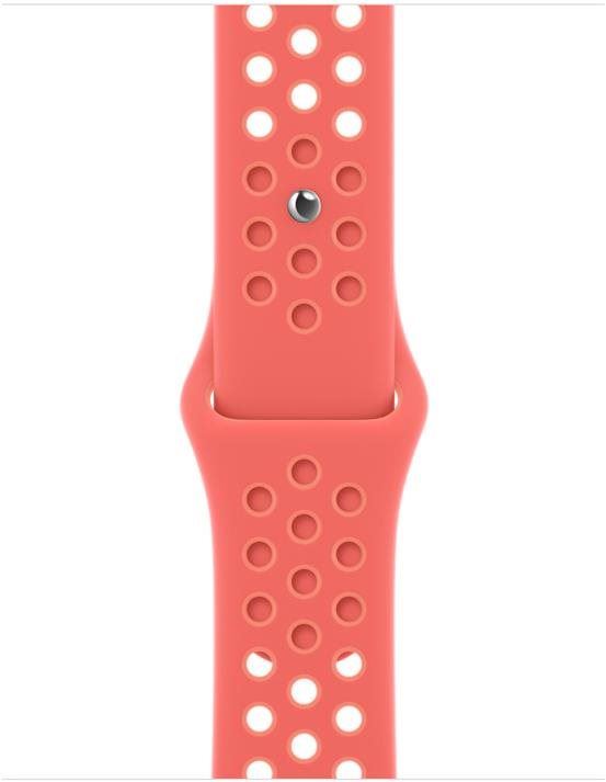 Řemínek Apple Watch 41mm žhavě oranžový / bledě karmínový sportovní řemínek Nike