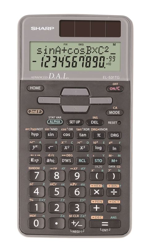 Kalkulačka Sharp EL-531TG šedá