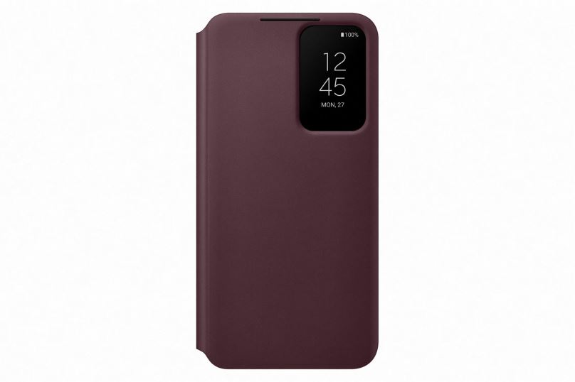 Pouzdro na mobil Samsung Galaxy S22 5G Flipové pouzdro Clear View vínové