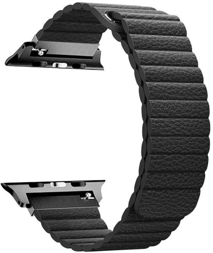 Řemínek BStrap Leather Loop pro Apple Watch 38mm / 40mm / 41mm, Black