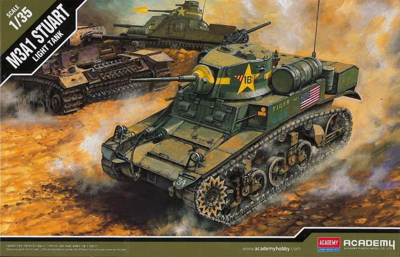 Model tanku Model Kit tank 13269 - US M3A1 STUART LIGHT TANK