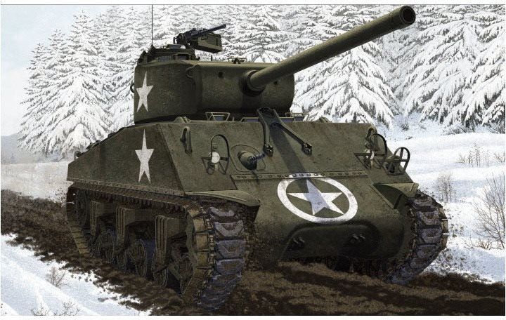 Model tanku Model Kit tank 13500 - M4A3 (76)W "Battle of Bulge"