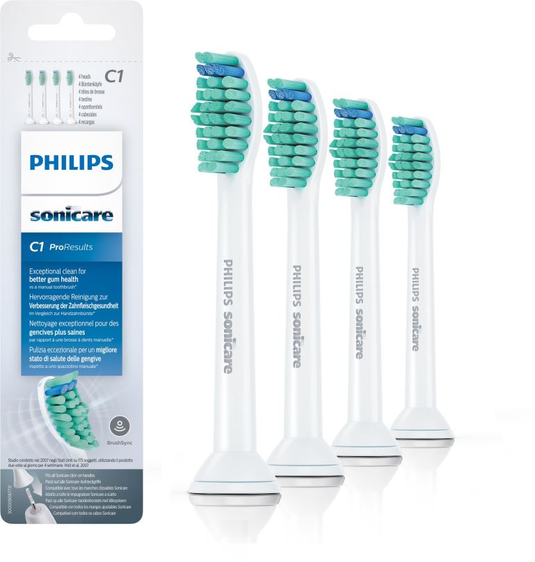 Náhradní hlavice k zubnímu kartáčku Philips Sonicare ProResults HX6014/07, 4 ks