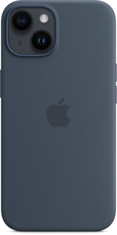 Kryt na mobil Apple iPhone 14 Silikonový kryt s MagSafe bouřkově modrý