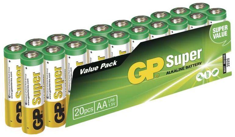 Jednorázová baterie GP Super Alkaline LR6 (AA) 20ks v blistru