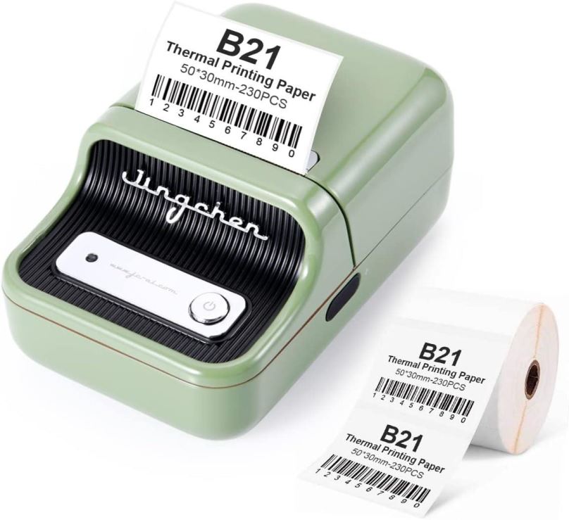Tiskárna štítků Niimbot B21S Smart zelená + role štítků 210 ks