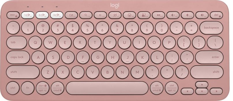 Klávesnice Logitech Pebble Keyboard 2 K380s, Rose - US INTL