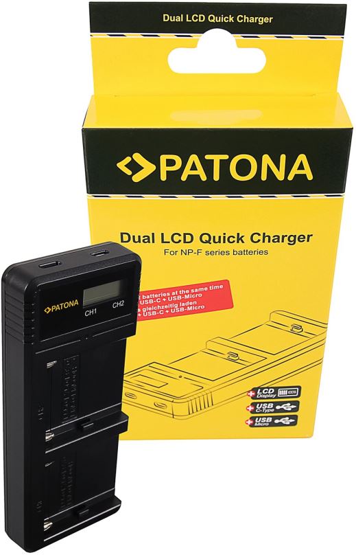 Nabíječka baterií fotoaparátů a videokamer PATONA pro Foto Dual LCD Sony F550/F750/F970 - USB