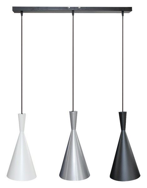 Rabaluux 5312 závěsné stropní svítidlo Trincola 3x40W | E27 - černá, stříbrná, bílá
