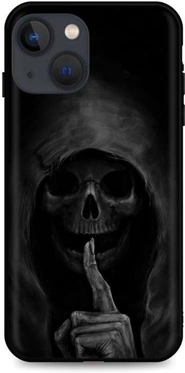 Kryt na mobil TopQ iPhone 13 mini silikon Dark Grim Reaper 65399