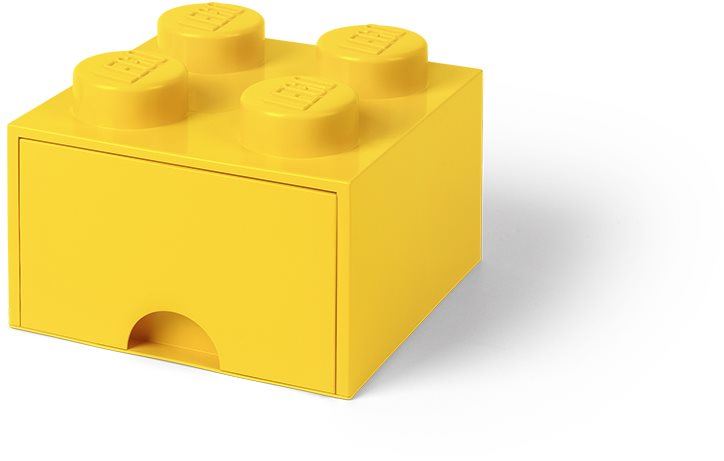 Úložný box LEGO Úložný box 4 s šuplíkem - žlutá