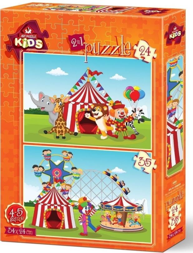 Puzzle Art puzzle Puzzle Cirkus a lunapark 24+35 dílků