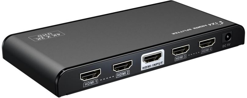 Rozbočovač PremiumCord HDMI 2.0 splitter 1-4 porty