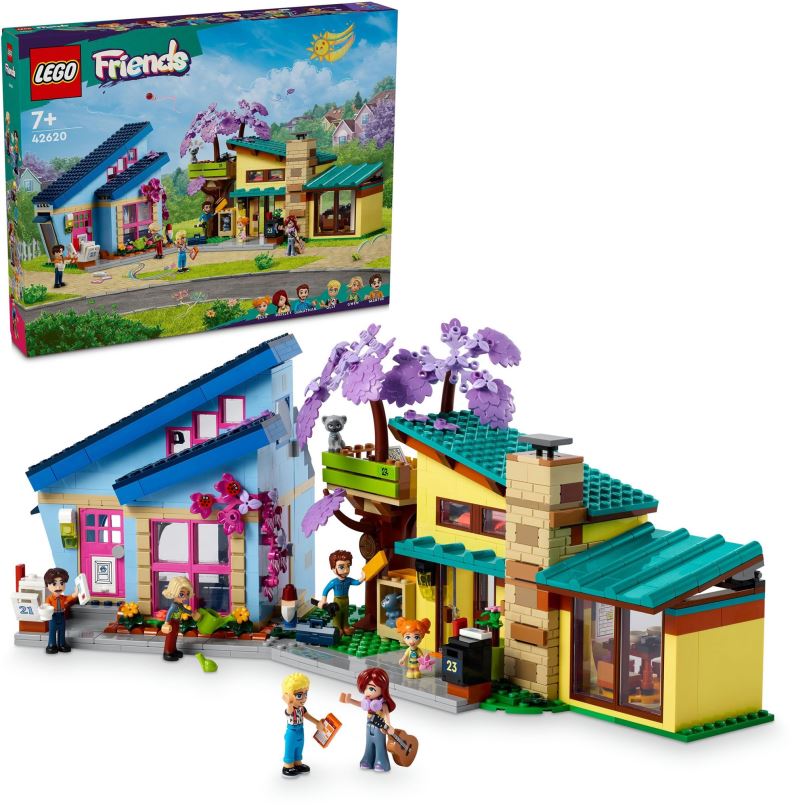 LEGO stavebnice LEGO® Friends 42620 Rodinné domy Ollyho a Paisley