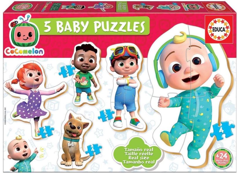 Puzzle Educa Baby puzzle Cocomelon 5v1 (3-5 dílků)