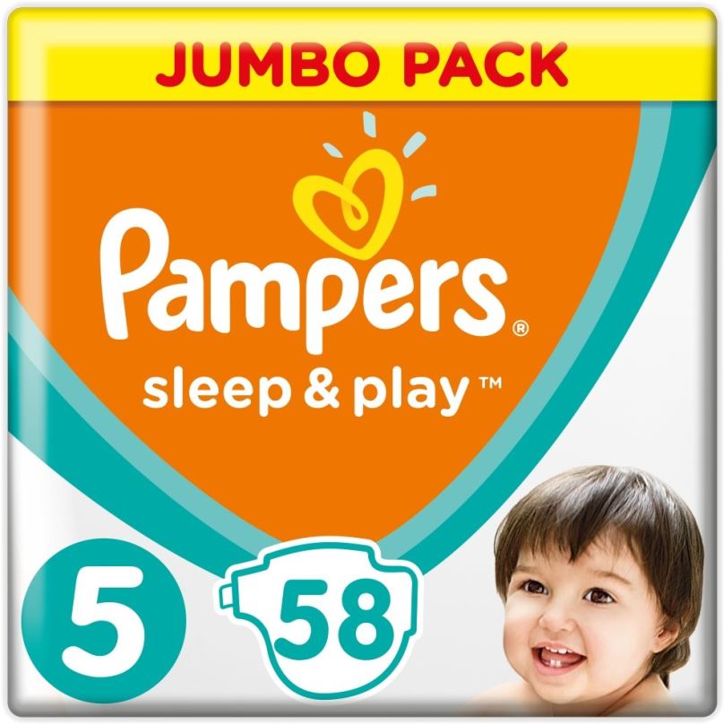 Dětské pleny PAMPERS Sleep&Play Junior vel. 5 (58 ks) - Jumbo Pack