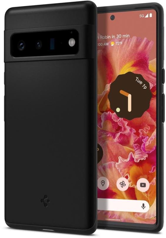 Kryt na mobil Spigen Thin Fit Black Google Pixel 6 Pro