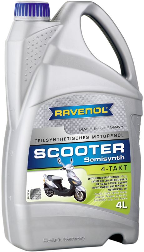 Motorový olej RAVENOL SCOOTER 4-Takt Teilsynth.; 4 L