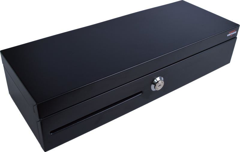 Pokladní zásuvka Virtuos flip-top FT-460C bez víka, černý s kabelem 24V