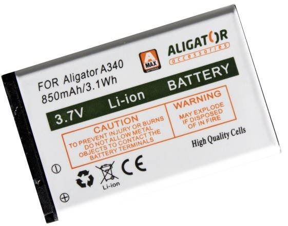 Baterie pro mobilní telefon ALIGATOR A340 / A310 / A311 / A320 / V600, Li-Ion, originální