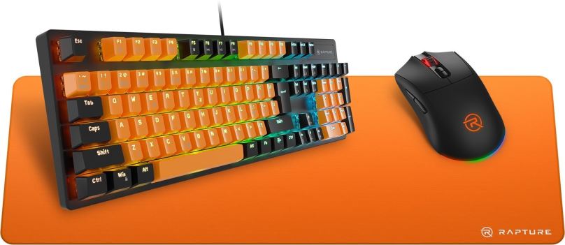 Set klávesnice a myši Rapture ELITE Gaming Set oranžovo-černý